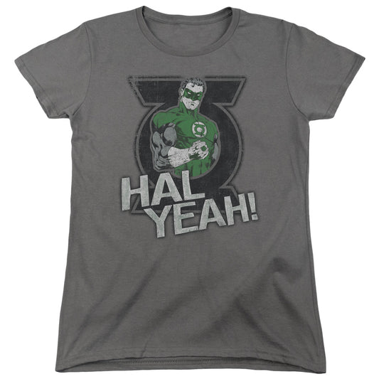 Green Lantern - Hal Yeah - Short Sleeve Womens Tee - Charcoal T-shirt