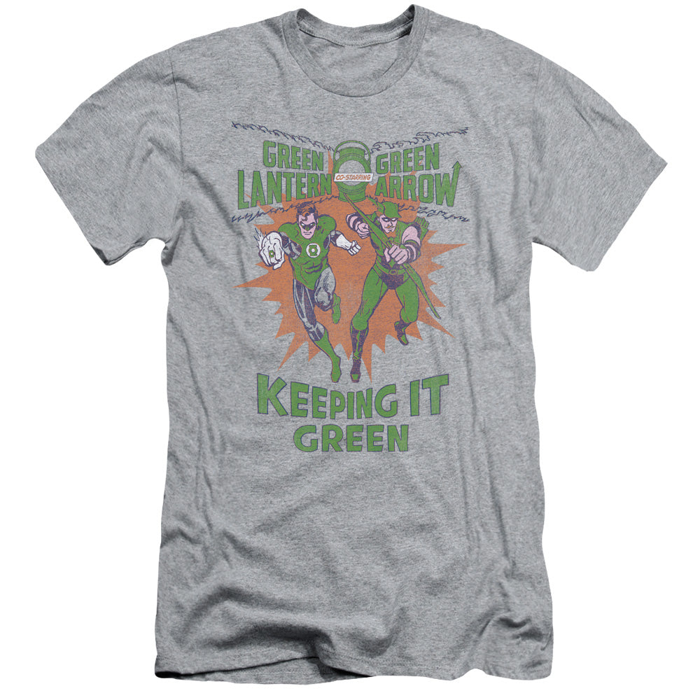 Green Lantern - Keeping It Green - Short Sleeve Adult 30/1 - Athletic Heather T-shirt
