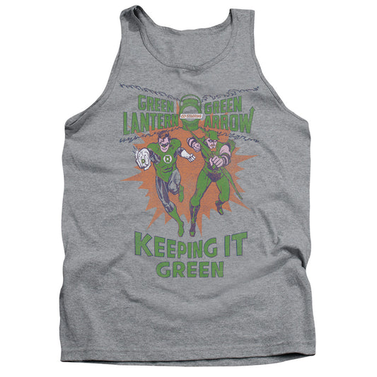 Green Lantern - Keeping It Green - Adult Tank - Athletic Heather