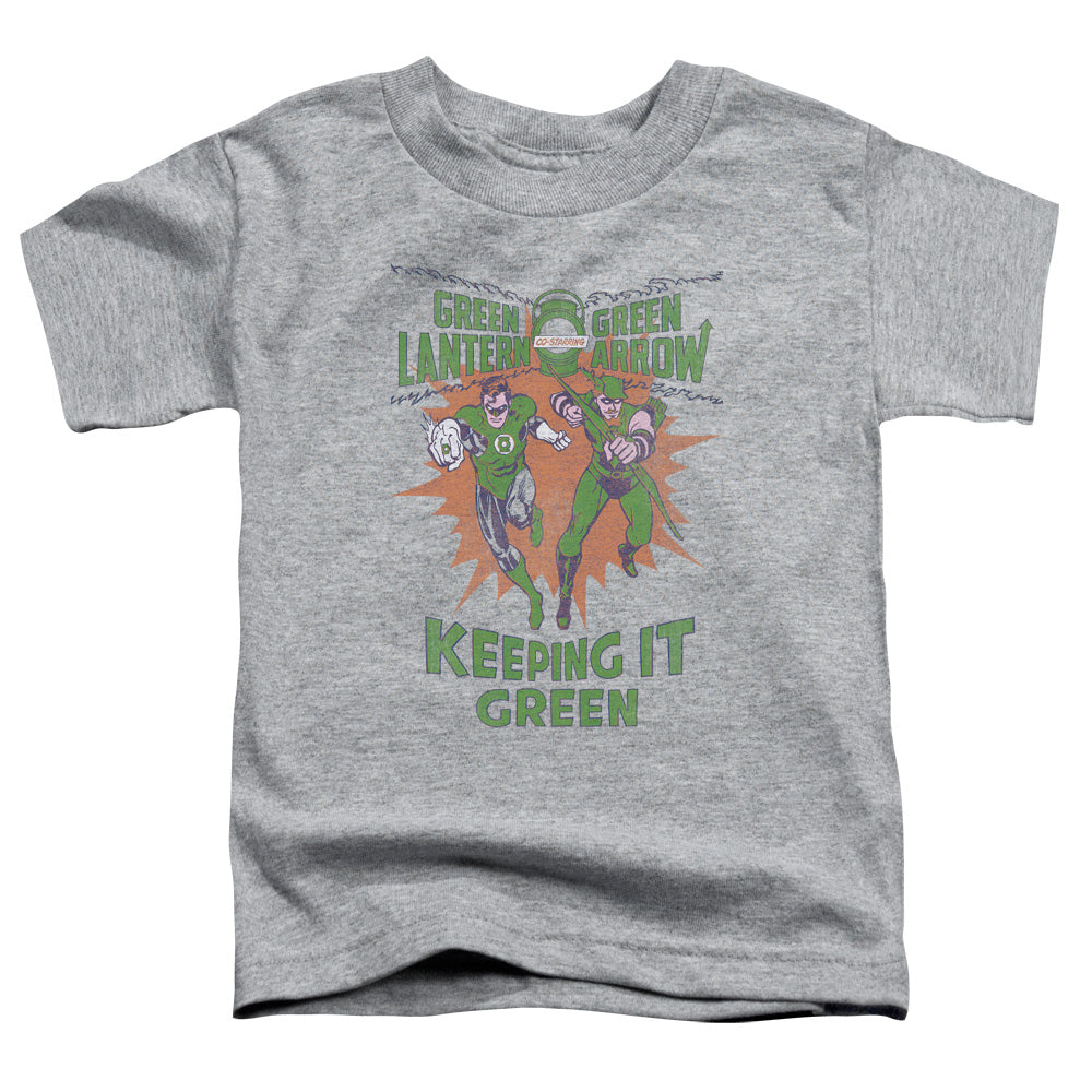 Green Lantern - Keeping It Green - Short Sleeve Toddler Tee - Athletic Heather T-shirt