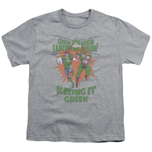 Green Lantern - Keeping It Green - Short Sleeve Youth 18/1 - Athletic Heather T-shirt