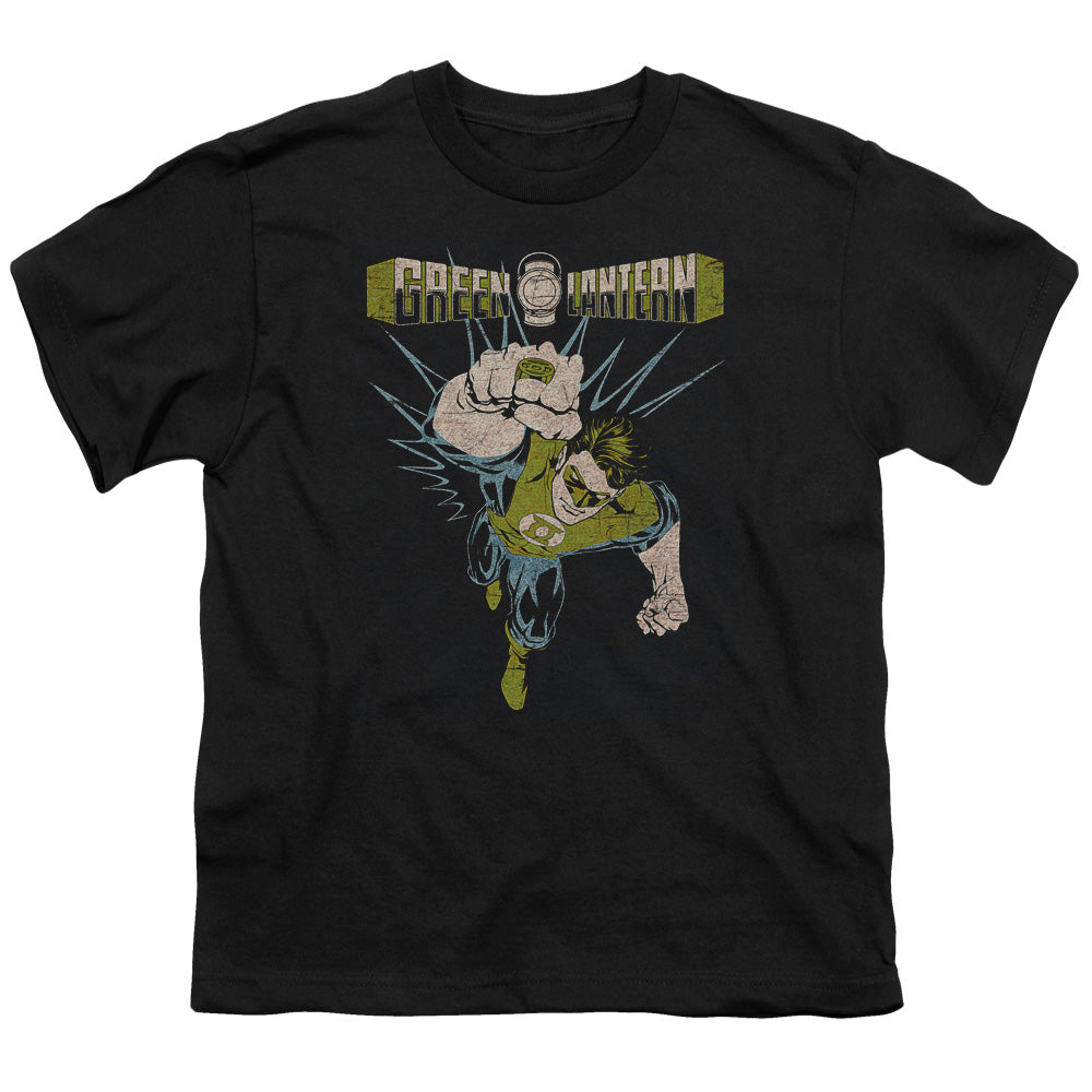 Green Lantern - Powerful - Short Sleeve Youth 18/1 - Black T-shirt