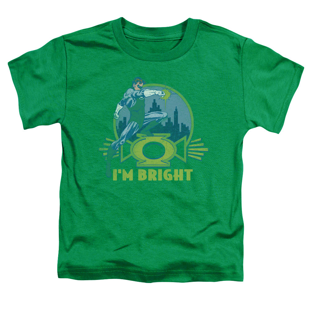 Green Lantern - Im Bright - Short Sleeve Toddler Tee - Kelly Green T-shirt