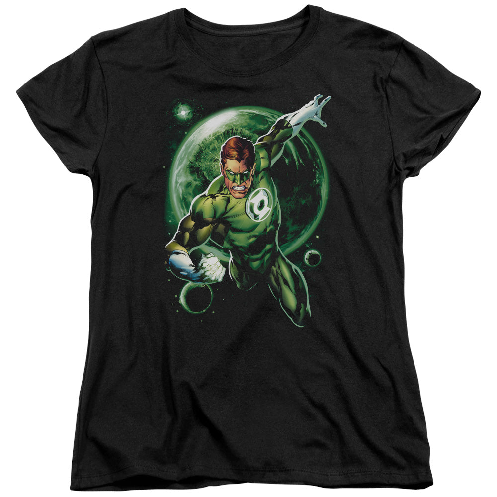 Green Lantern - Galaxy Glow - Short Sleeve Womens Tee - Black T-shirt