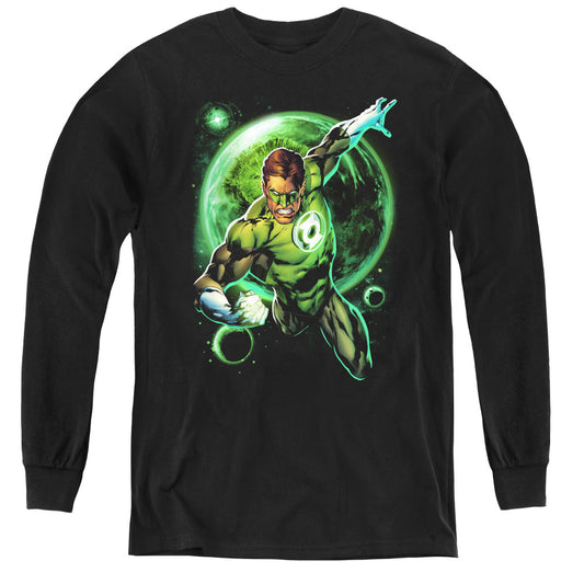 Green Lantern - Galaxy Glow - Youth Long Sleeve Tee - Black