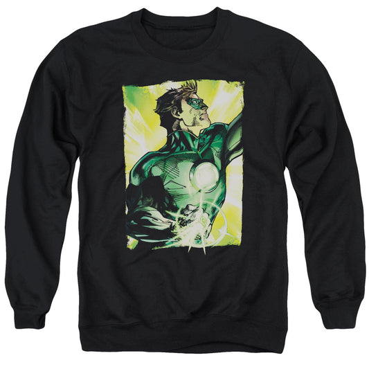 Green Lantern Up Up - Adult Crewneck Sweatshirt - Black