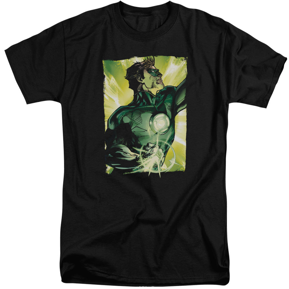 Green Lantern - Up Up - Short Sleeve Adult Tall - Black T-shirt