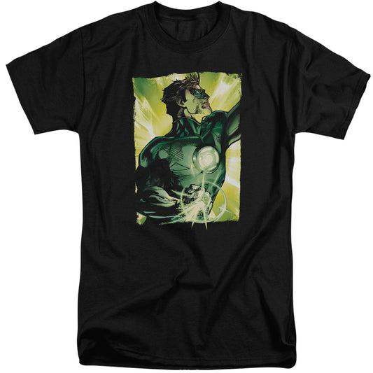 Green Lantern - Up Up - Short Sleeve Adult Tall - Black T-shirt