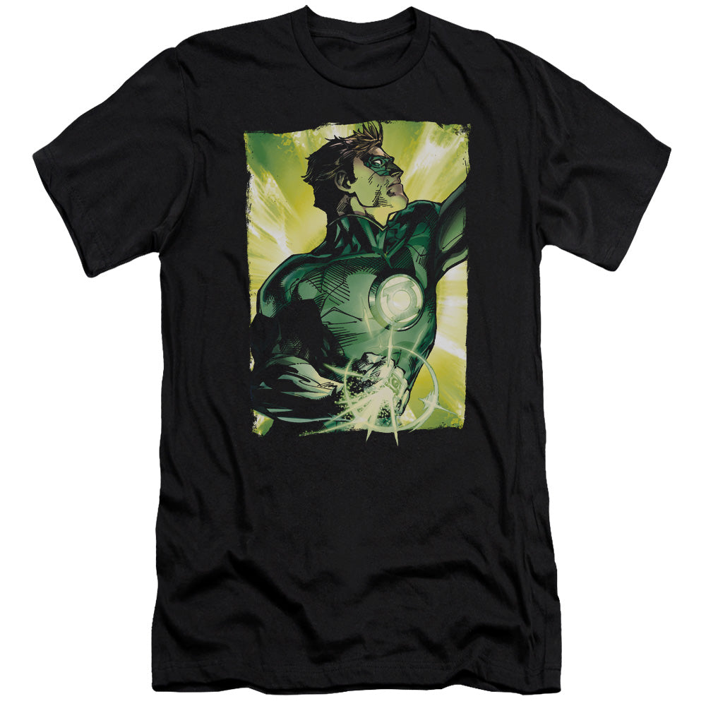 Green Lantern - Up Up-premuim Canvas Adult Slim Fit 30/1 - Black