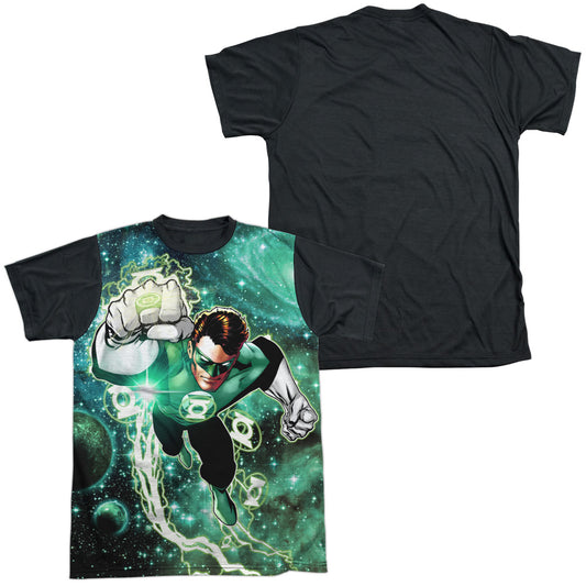 Green Lantern - Galactic Hal - Short Sleeve Adult White Front Black Back   - White T-shirt