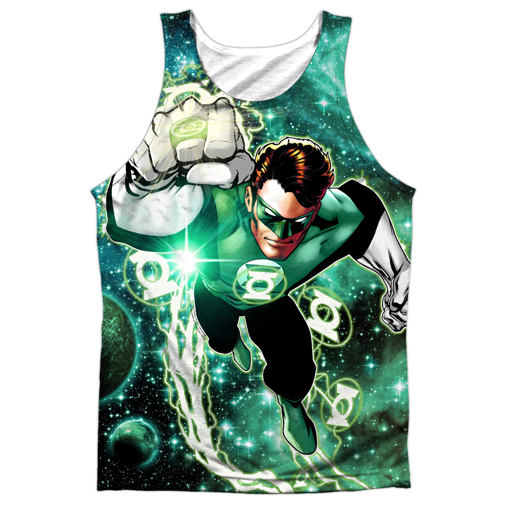 Green Lantern - Galactic Hal - Adult 100% Poly Tank Top - White