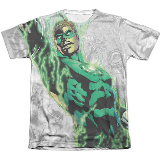 Green Lantern - Light Em Up - Adult Poly/cotton Short Sleeve Tee - White T-shirt
