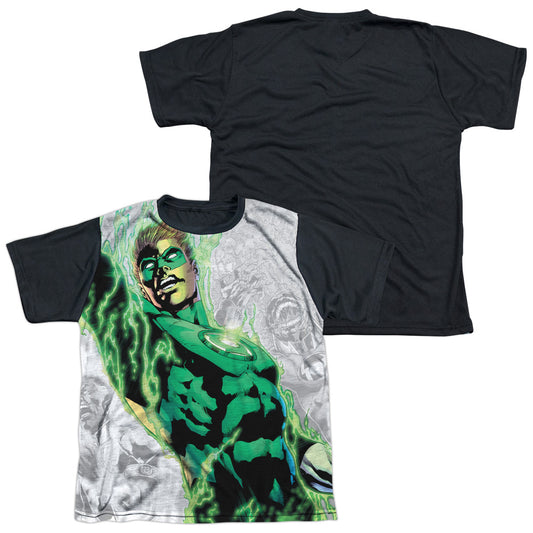 Green Lantern - Light Em Up - Short Sleeve Youth White Front Black Back   - White T-shirt