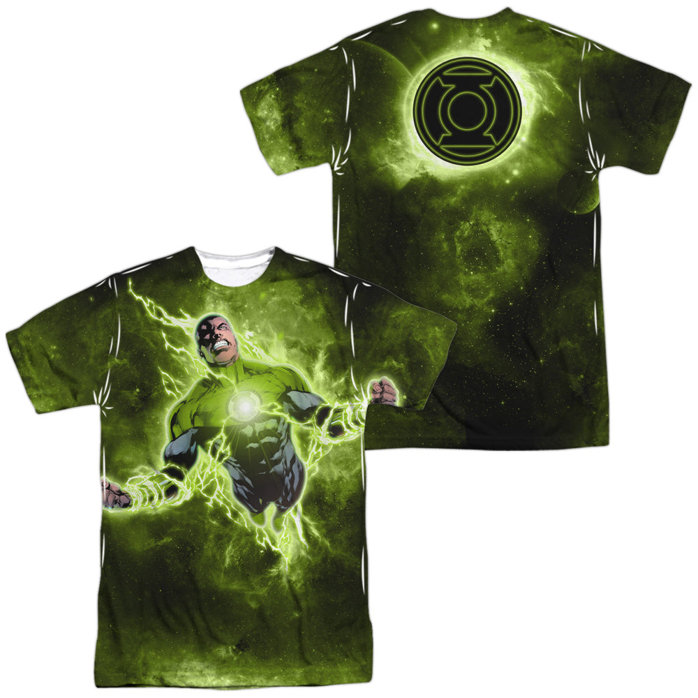 Green Lantern - Inner Strength (Front/back Print) - Short Sleeve Adult Poly Crew - White T-shirt
