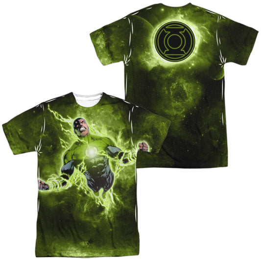 Green Lantern - Inner Strength (Front/back Print) - Short Sleeve Adult Poly Crew - White T-shirt