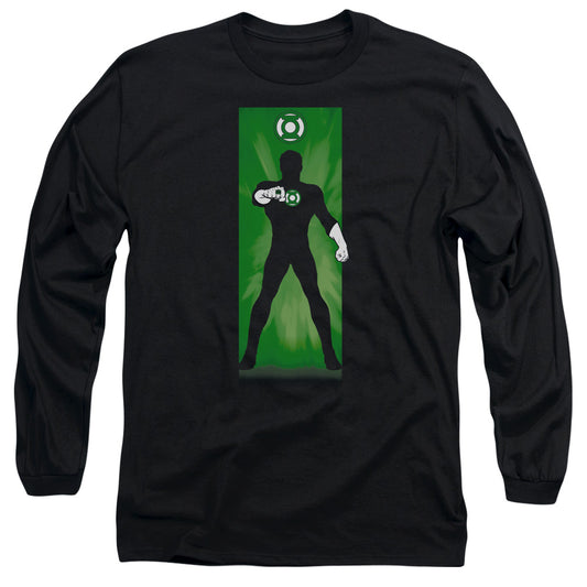 Dc - Green Lantern Block - Long Sleeve Adult 18/1 - Black T-shirt