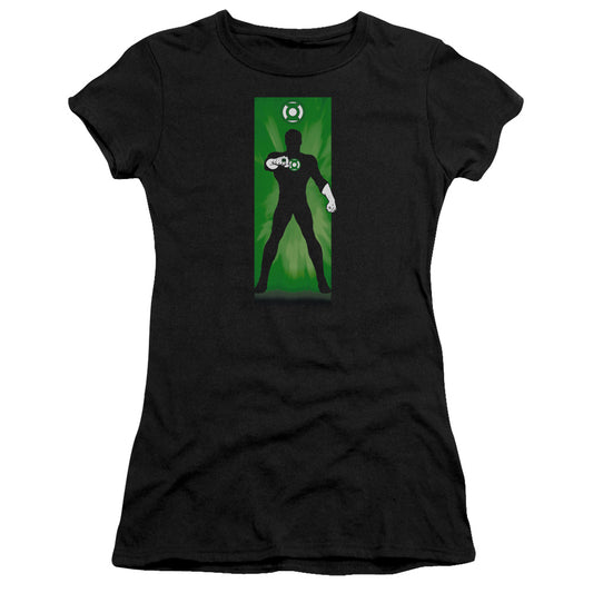 Dc - Green Lantern Block - Short Sleeve Junior Sheer - Black T-shirt