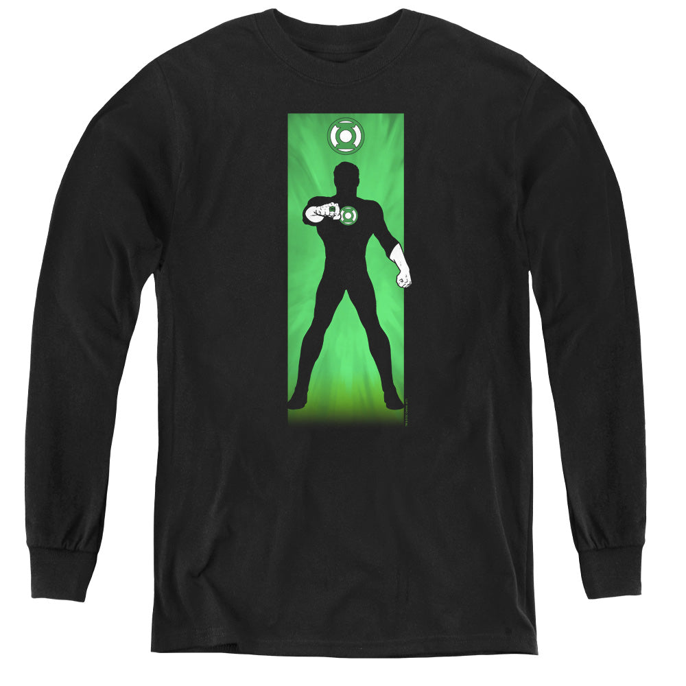 Dc - Green Lantern Block - Youth Long Sleeve Tee - Black