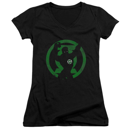 Dc - Gl Symbol Knockout-junior V-neck - Black