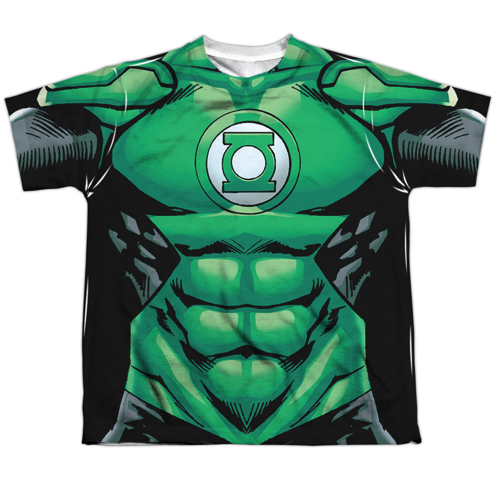 Green Lantern - Uniform - Short Sleeve Youth Poly Crew - White T-shirt