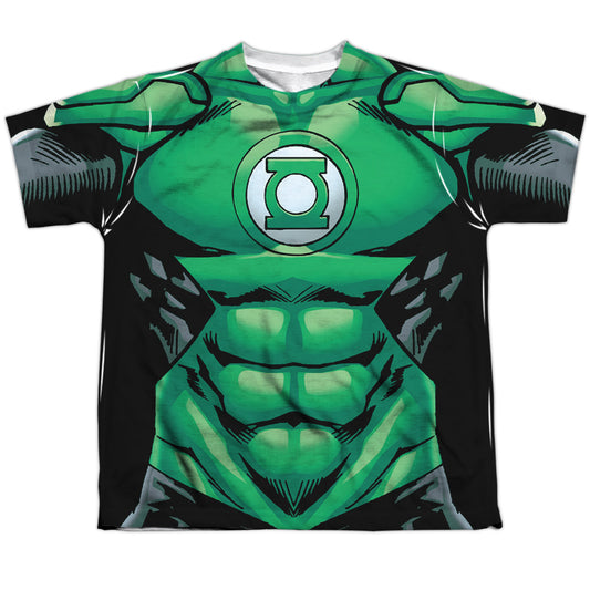 Green Lantern - Uniform - Short Sleeve Youth Poly Crew - White T-shirt