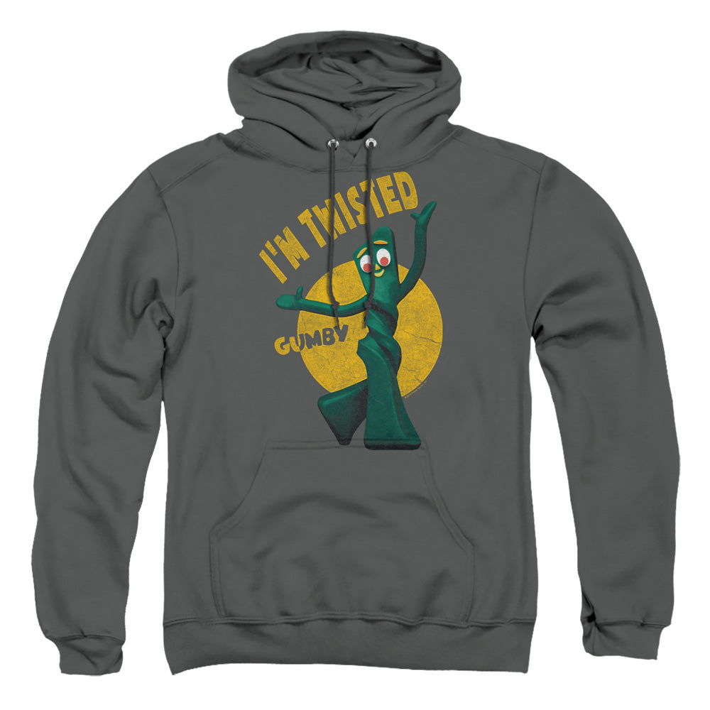 Gumby - Twisted - Adult Pull-over Hoodie - Charcoal
