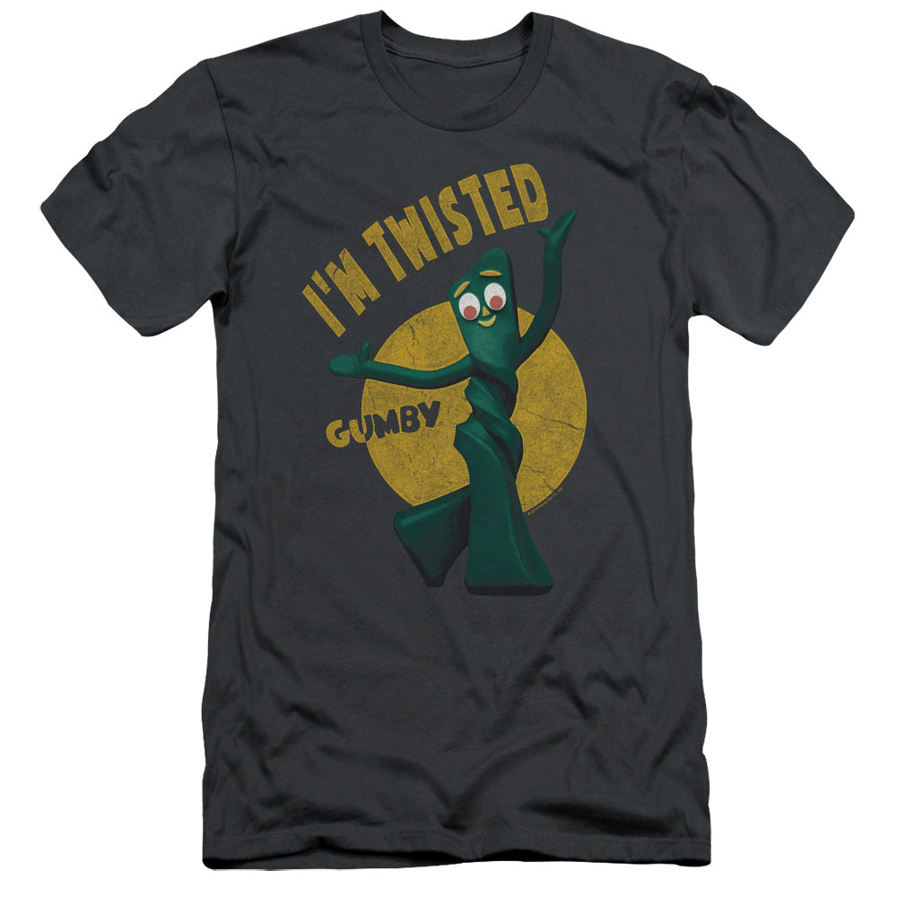 Gumby - Twisted - Short Sleeve Adult 30/1 - Charcoal T-shirt