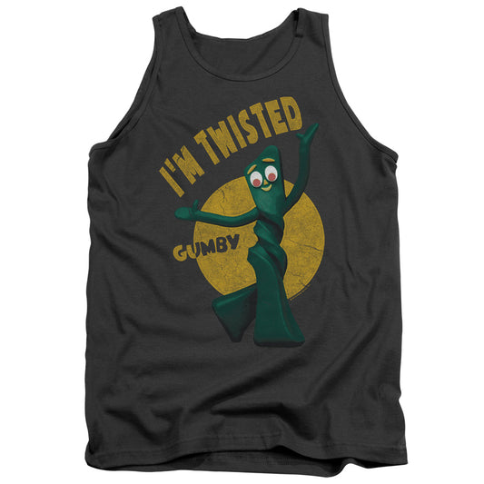 Gumby - Twisted - Adult Tank - Charcoal