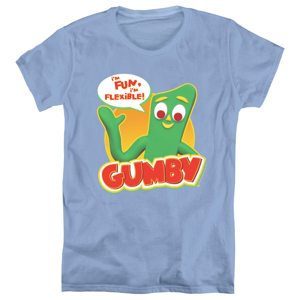 GUMBY FUN & FLEXIBLE - S/S WOMENS TEE - CAROLINA BLUE T-Shirt