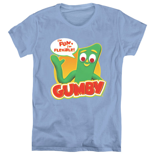 GUMBY FUN & FLEXIBLE - S/S WOMENS TEE - CAROLINA BLUE T-Shirt
