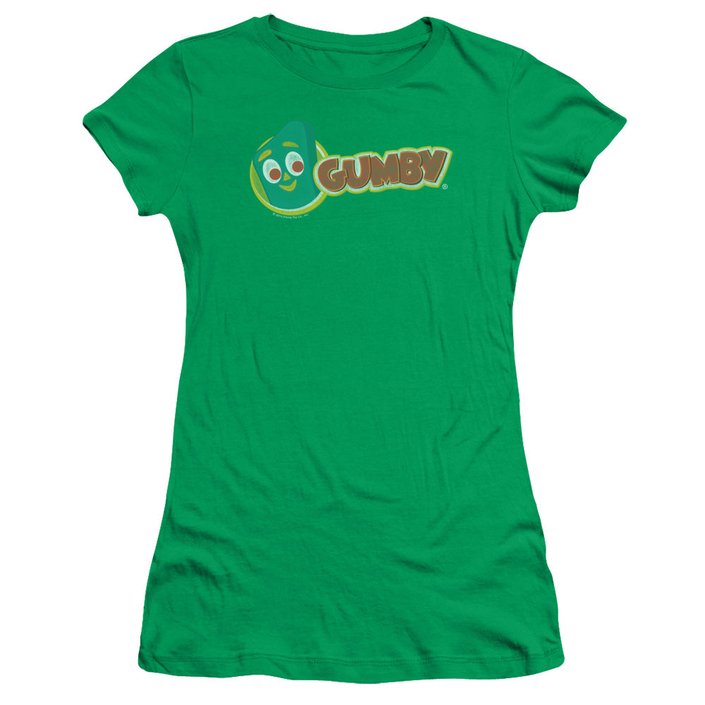 Gumby - Logo - Short Sleeve Junior Sheer - Kelly Green T-shirt