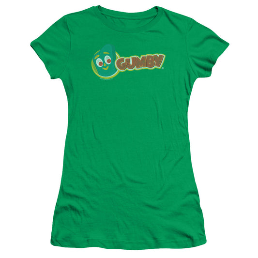 Gumby - Logo - Short Sleeve Junior Sheer - Kelly Green T-shirt