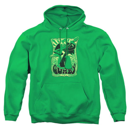 Gumby - Vintage Rock Poster - Adult Pull-over Hoodie - Kelly Green