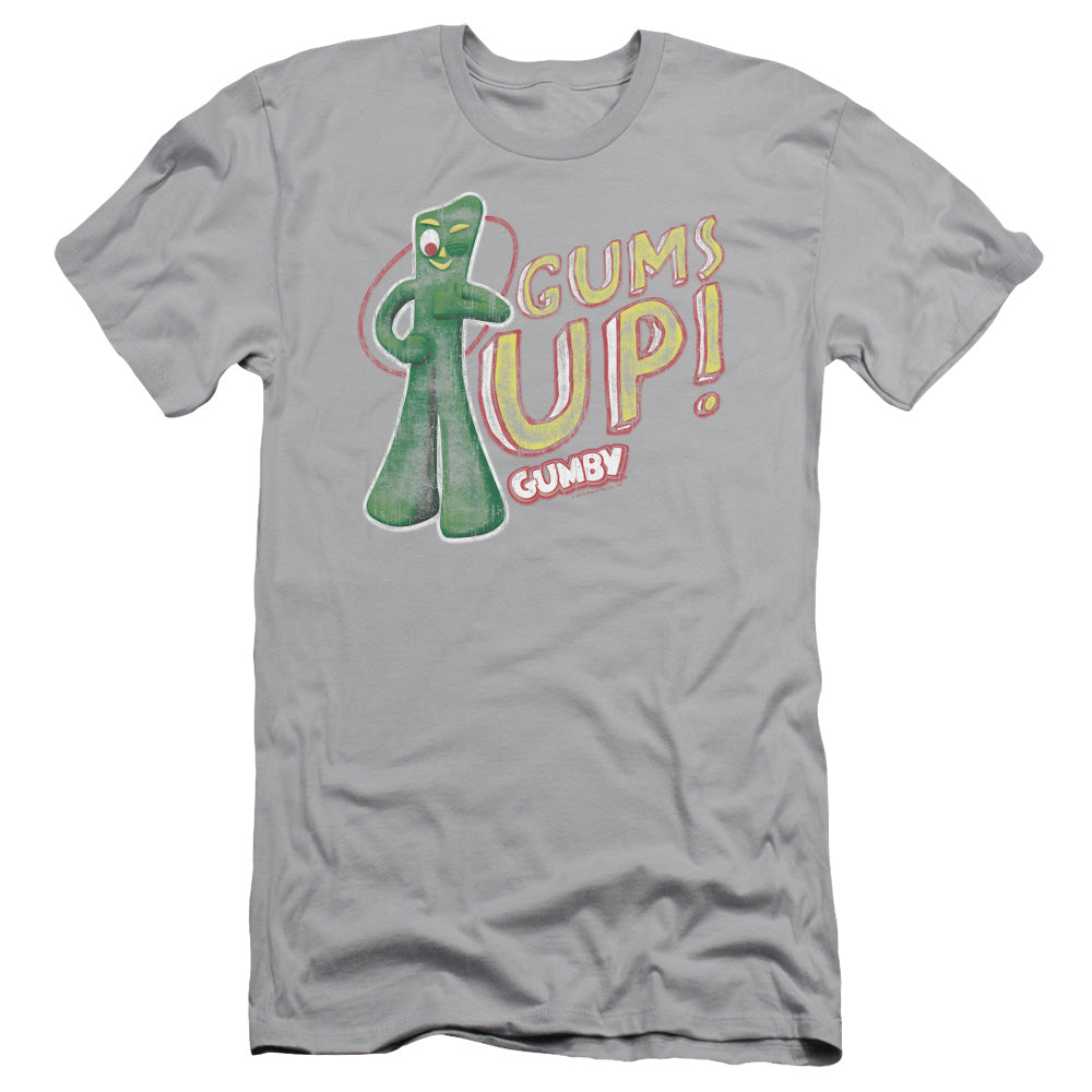 Gumby - Gums Up - Short Sleeve Adult 30/1 - Silver T-shirt