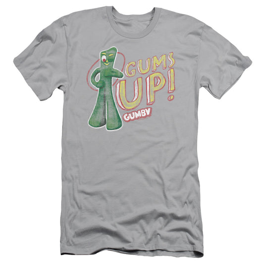Gumby - Gums Up - Short Sleeve Adult 30/1 - Silver T-shirt