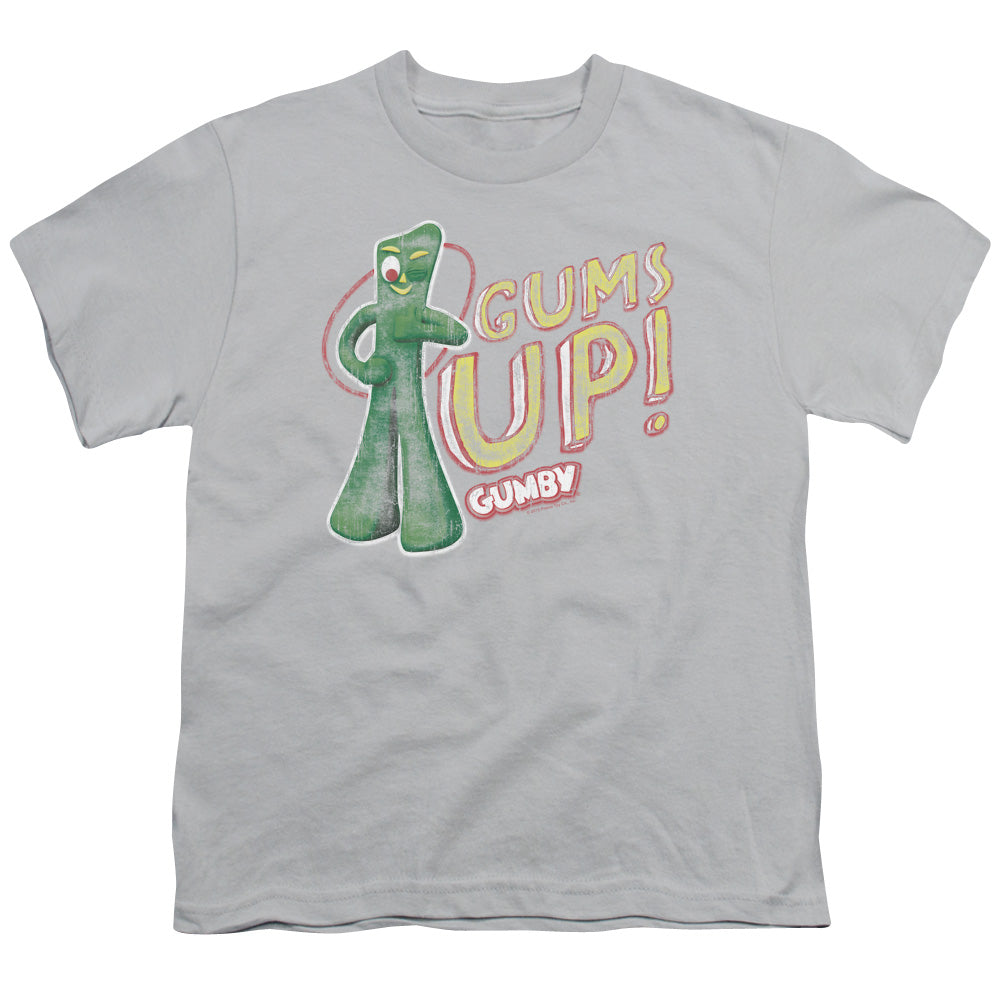 Gumby - Gums Up - Short Sleeve Youth 18/1 - Silver T-shirt