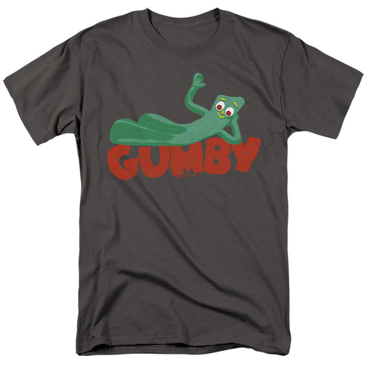 Gumby - On Logo - Short Sleeve Adult 18/1 - Charcoal T-shirt