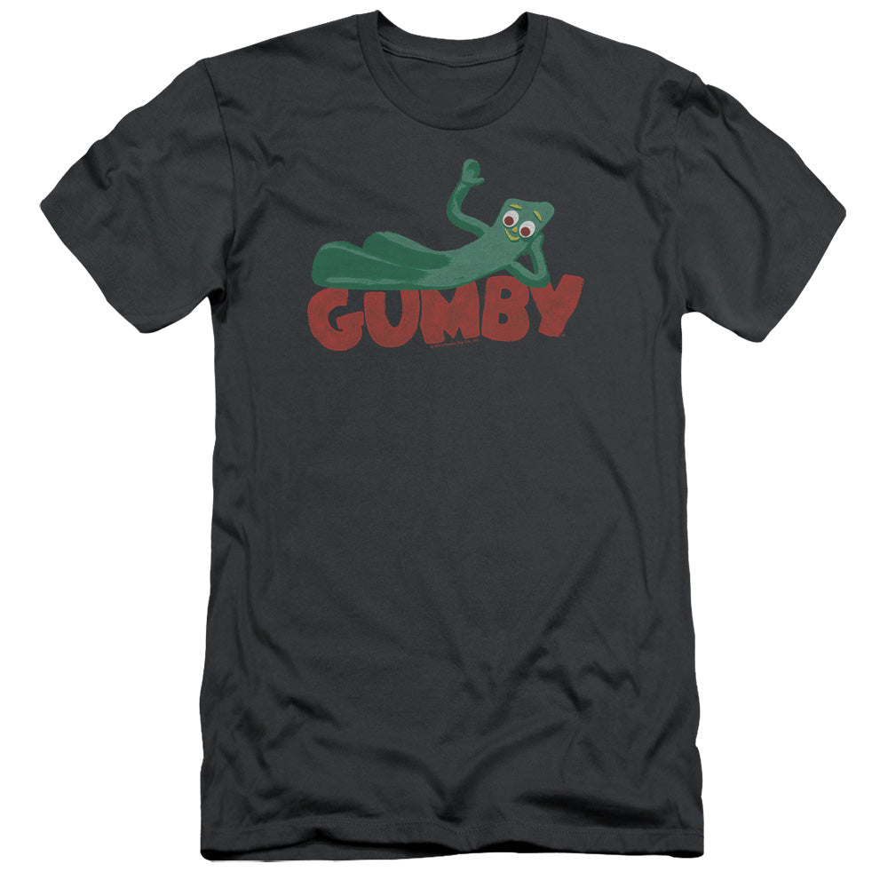Gumby - On Logo - Short Sleeve Adult 30/1 - Charcoal T-shirt