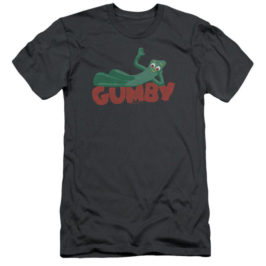 Gumby - On Logo - Short Sleeve Adult 30/1 - Charcoal T-shirt