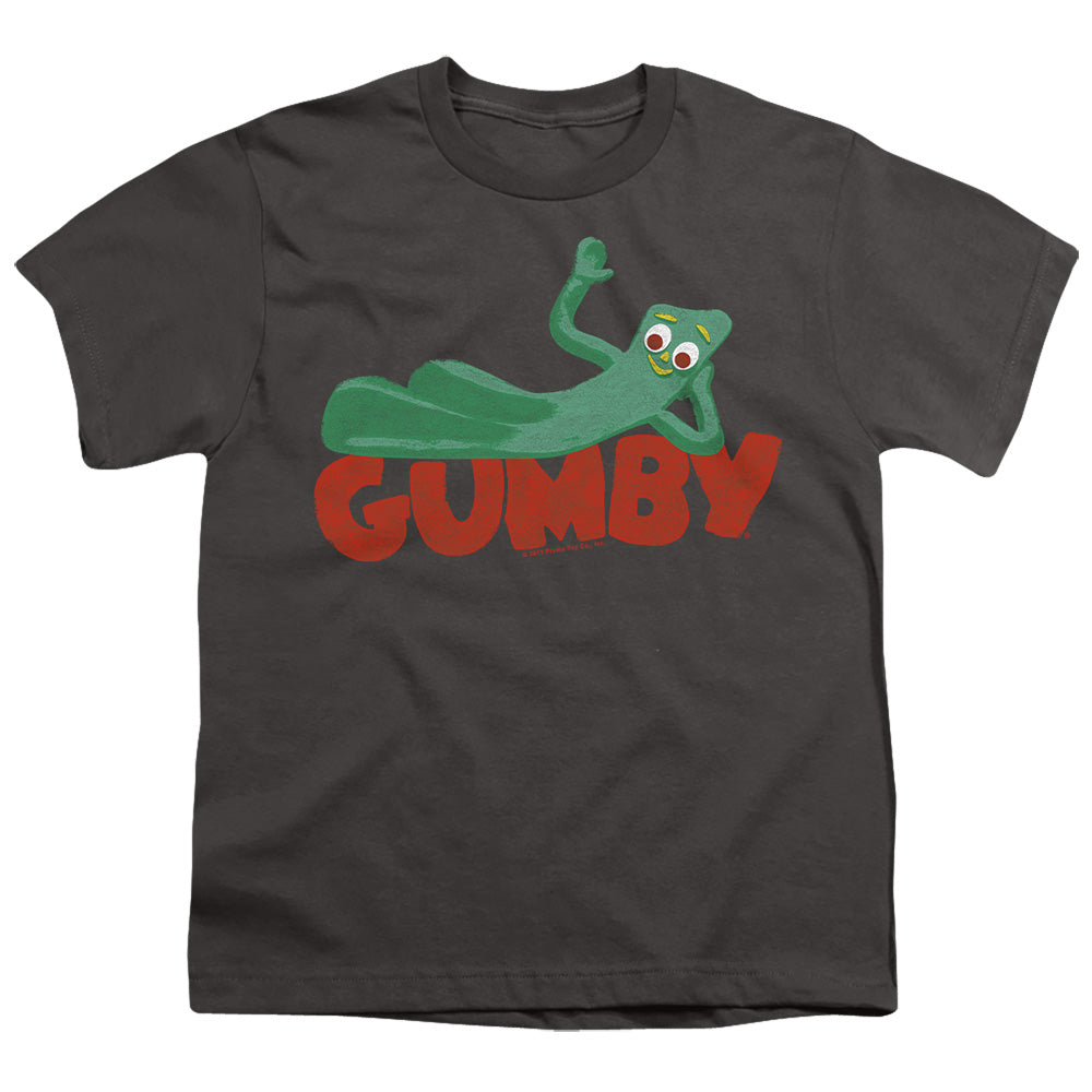 Gumby - On Logo - Short Sleeve Youth 18/1 - Charcoal T-shirt