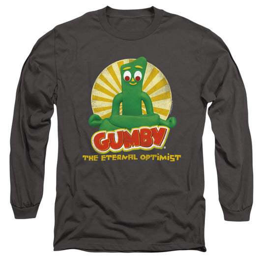 Gumby - Optimist - Long Sleeve Adult 18/1 - Charcoal T-shirt
