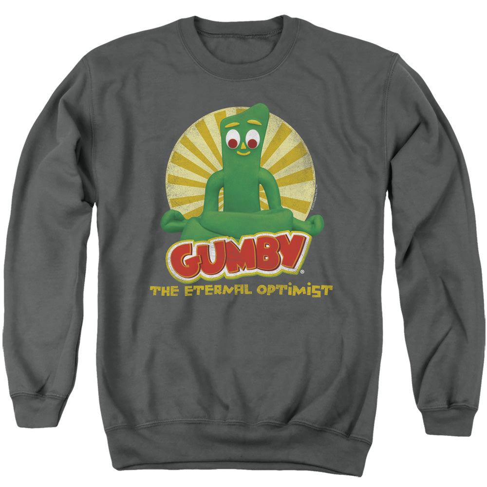 Gumby - Optimist - Adult Crewneck Sweatshirt - Charcoal