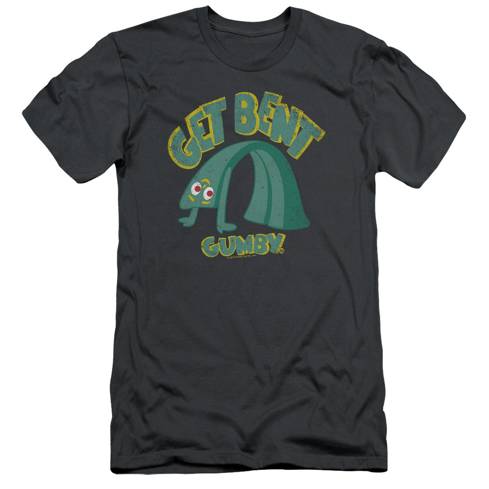 Gumby - Get Bent - Short Sleeve Adult 30/1 - Charcoal T-shirt