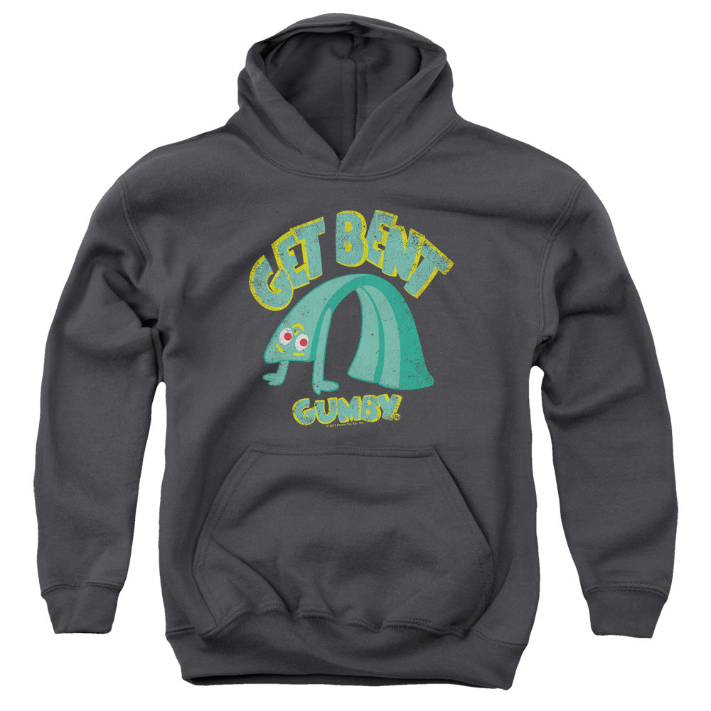 Gumby Get Bent-youth Pull-over Hoodie - Charcoal