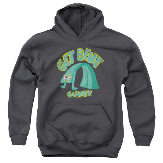 Gumby Get Bent-youth Pull-over Hoodie - Charcoal