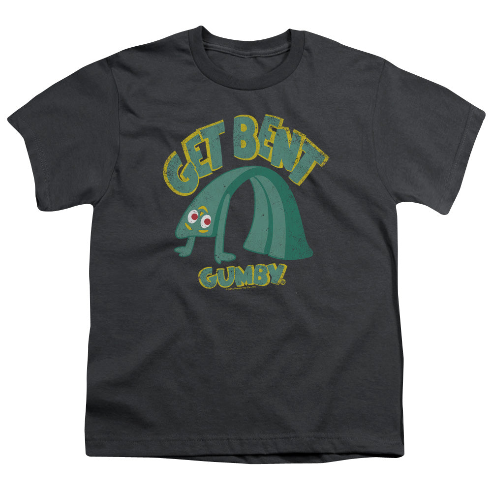 Gumby - Get Bent - Short Sleeve Youth 18/1 - Charcoal T-shirt