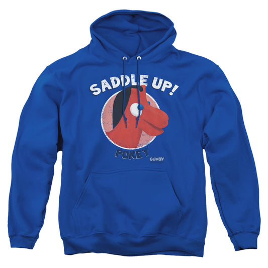 Gumby - Saddle Up - Adult Pull-over Hoodie - Royal Blue