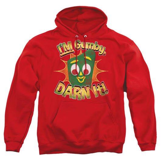 Gumby - Darn It - Adult Pull-over Hoodie - Red