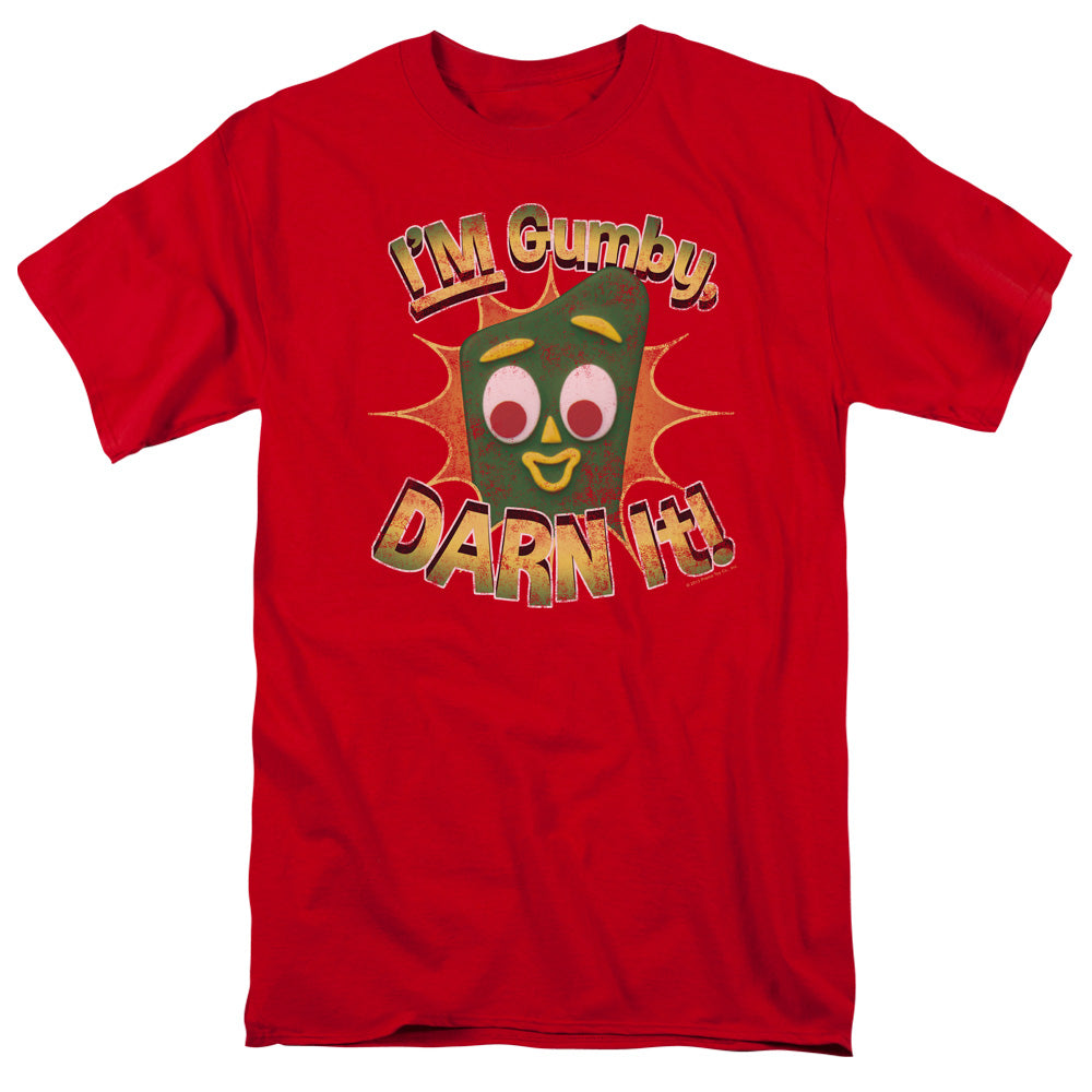 Gumby - Darn It - Short Sleeve Adult 18/1 - Red T-shirt