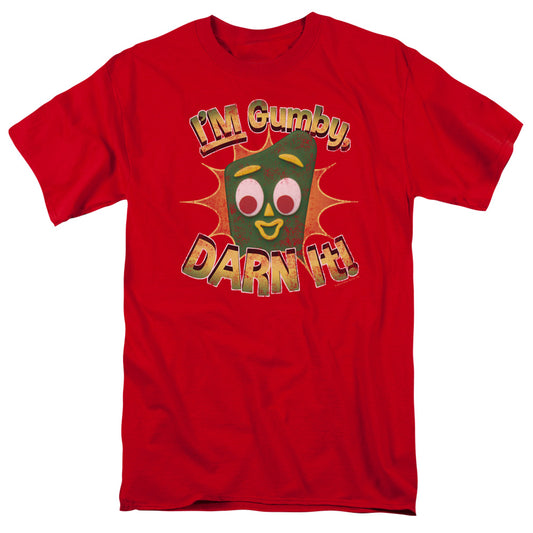 Gumby - Darn It - Short Sleeve Adult 18/1 - Red T-shirt